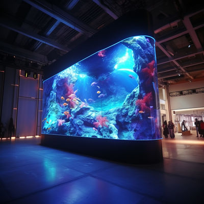 P3.91 / P4 / P5 곡선 프로젝터 화면 LED 밝기 1500-5000cd/M2