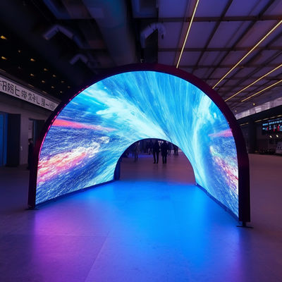 고해상도 곡선 LED 화면 P3.91 / P4 대형 LED 디스플레이
