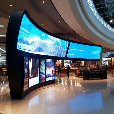 IP65 곡선 LED 화면 벽 P3 상업용 LED 디스플레이 다재다능