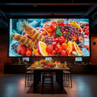 LED 디스플레이 기술 높은 밝기 실내 고정 LED 디스플레이 800nits 밝기 및 AC 110-240V 전원 공급