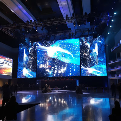 고 콘트라스트 LED 디스플레이 비디오 벽 P5 / P6 실내 임대 LED 디스플레이