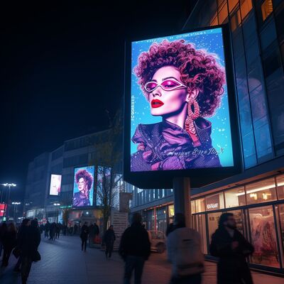 높은 밝기 4000-5500cd/m2 야외 LED 디스플레이 스크린 960X960MM 캐비닛 크기와 IP65 방수 등급