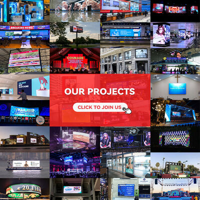 IP65 방수 야외 LED 디스플레이 화면 3840-7680Hz 갱신 속도 및 4500-5000cd/m2 렌트 LED 화면 밝기