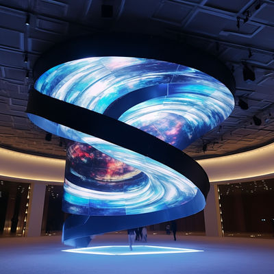 P3 커브 LED 화면 14비트 회색 스케일 픽셀 피치 3mm LED 디스플레이