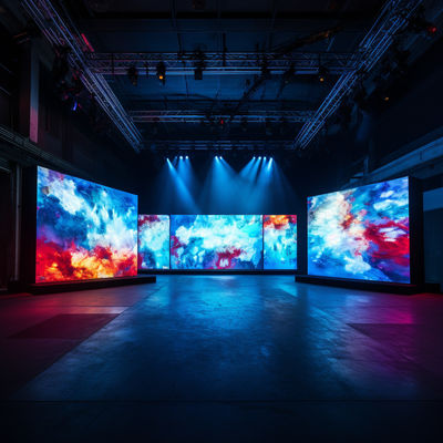 생동감있는 P3.91 LED 비디오 벽 임대 3840Hz 높은 갱신 속도